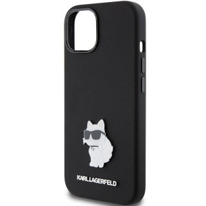 Оригинален гръб KARL LAGERFELD Silicone Choupette Metal Pin - iPhone 15 Plus / 14 Plus черен - Img 6