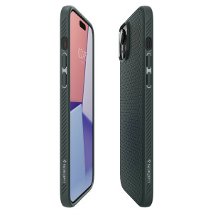 Оригинален гръб SPIGEN Liquid Air - iPhone 15 Plus Abyss Green - Img 4