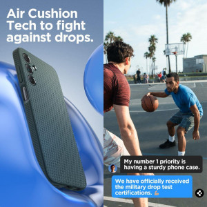 Оригинален гръб SPIGEN Liquid Air - Samsung Galaxy A15 / A15 5G тъмнозелен - Img 13