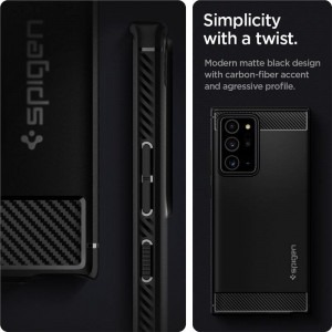 Оригинален гръб SPIGEN Rugged Armor - Samsung Galaxy Note20 Ultra черен мат - Img 16