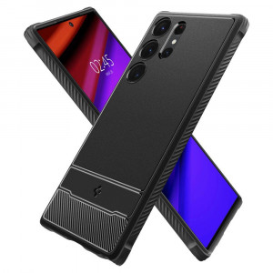 Оригинален гръб SPIGEN Rugged Armor - Samsung Galaxy S23 Ultra черен мат - Img 6