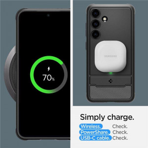 Оригинален гръб SPIGEN Rugged Armor - Samsung Galaxy S24+ черен мат - Img 19