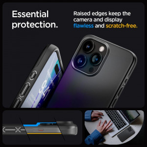 Оригинален гръб SPIGEN Thin Fit - iPhone 15 Pro Max черен - Img 11