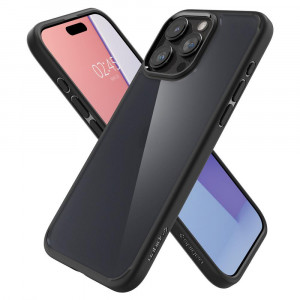 Оригинален гръб SPIGEN Ultra Hybrid - iPhone 15 Pro Max Frost Black - Img 6