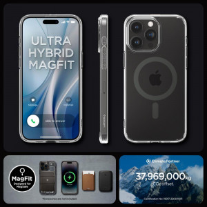 Оригинален гръб SPIGEN Ultra Hybrid MagSafe - iPhone 15 Pro Max графит - Img 15