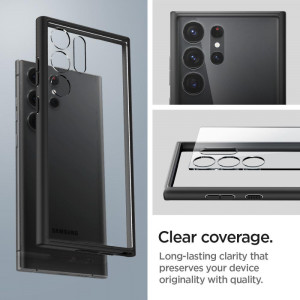 Оригинален гръб SPIGEN Ultra Hybrid - Samsung Galaxy S23 Ultra черен мат - Img 13