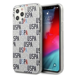 Оригинален гръб US POLO Logo Mania USHCP12MPCUSPA6 - iPhone 12 / 12 Pro бял - Img 1