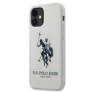 Оригинален гръб US POLO Silicone USHCP12SSLHRWH - iPhone 12 mini бял