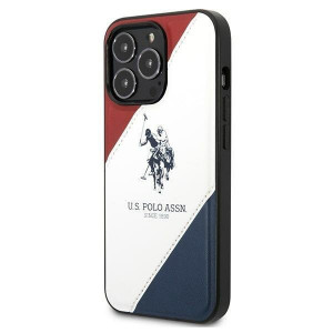 Оригинален гръб US POLO Tricolor Embossed USHCP14LPSO3 - iPhone 14 Pro бял - Img 2