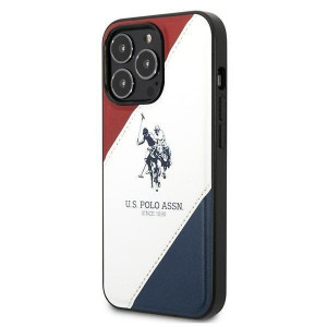 Оригинален гръб US POLO Tricolor Embossed USHCP14XPSO3 - iPhone 14 Pro Max бял - Img 2