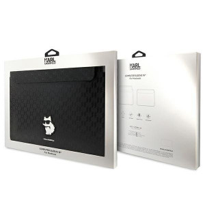Оригинален калъф за лаптоп KARL LAGERFELD Saffiano Monogram Choupette KLCS16SAKHPCK 16" черен - Img 4