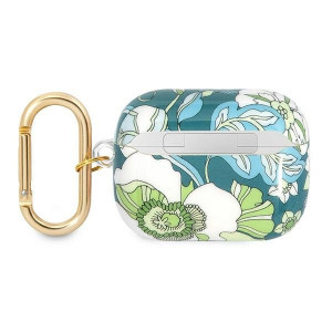 Оригинален калъф за слушалки GUESS Flower Strap GUAPHHFLN - AirPods Pro зелен - Img 2