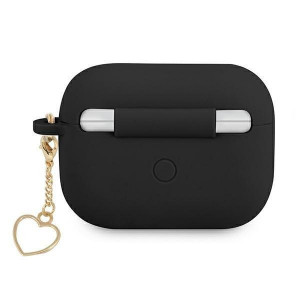 Оригинален калъф за слушалки GUESS Silicone Charm GUAPLSCHSK - AirPods Pro черен - Img 2