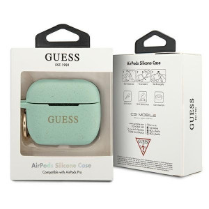 Оригинален калъф за слушалки GUESS Silicone Glitter GUACAPSILGLGN - AirPods Pro зелен - Img 3