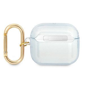 Оригинален калъф за слушалки GUESS Strap GUA3HHTSB - AirPods 3 син - Img 2