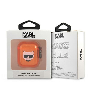 Оригинален калъф за слушалки Karl LAGERFELD Choupette KLA2UCHFO - AirPods Choupette оранжев - Img 4