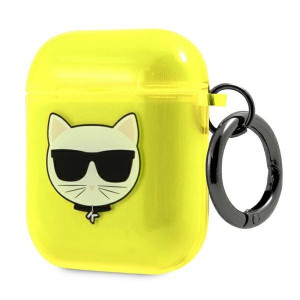 Оригинален калъф за слушалки Karl LAGERFELD Choupette KLA2UCHFY - AirPods жълт - Img 3