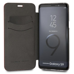 Оригинален калъф тип книга FERRARI Urban FESURFLBKTS9REB - Samsung Galaxy S9 червен - Img 3