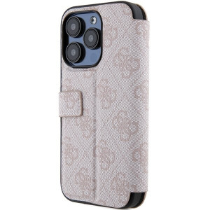 Оригинален калъф тип книга GUESS 4G Metal Logo - iPhone 15 Pro розов - Img 6