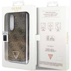 Оригинален калъф GUESS Leather 4G Triangle Strass - Samsung Galaxy Z Fold5 кафяв - Img 7