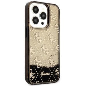 Оригинален полупрозрачен гръб GUESS 4G Liquid Glitter GUHCP14LLC4PSGK - iPhone 14 Pro черен - Img 4