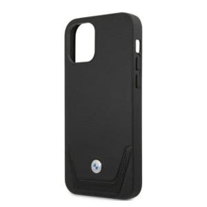 Оригинален твърд гръб от еко кожа BMW Leather Perforate BMHCP12LRSWPK - iPhone 12 Pro Max черен - Img 6