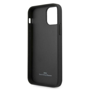Оригинален твърд гръб от естествена кожа BMW Leather Perforate Sides BMHCP12LRSCSK - iPhone 12 Pro Max черен - Img 7