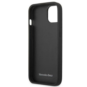 Оригинален твърд гръб с естествена кожа MERCEDES Stars MEHCP13MPSQRE - iPhone 13 червен - Img 7