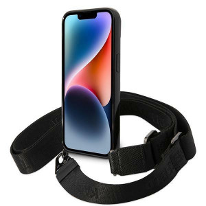 Оригинален твърд гръб с презрамка KARL LAGERFELD Color Stripes Strap KLHCP14SSTSTP - iPhone 14 розов - Img 4