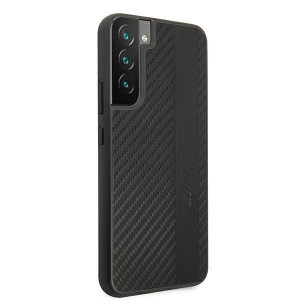 Оригинален твърд гръб AMG Carbon Stripe & Embossed AMHCS22MBLSCA - Samsung Galaxy S22+ черен - Img 4
