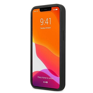 Оригинален твърд гръб AMG Leather Debossed Lines AMHCP13SGSEBK - iPhone 13 mini черен - Img 5