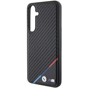 Оригинален твърд гръб BMW Carbon Tricolor MagSafe BMHMS24S23PUDTK - Samsung Galaxy S24 черен - Img 6