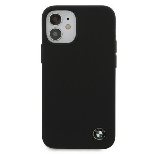 Оригинален твърд гръб BMW Silicone Signature BMHCP12SSILBK - iPhone 12 mini черен - Img 3