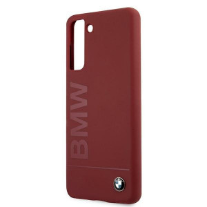 Оригинален твърд гръб BMW Silicone Signature BMHCS21 5GSSLBLRE - Samsung Galaxy S21 5G червен - Img 6