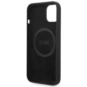 Оригинален твърд гръб BMW Silicone Signature BMHMP14MSLBLBK MagSafe - iPhone 14 Plus черен - Img 8