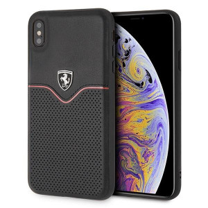 Оригинален твърд гръб FERRARI Off Track Victory FEOVEHCI65BK - iPhone XS Max черен - Img 1