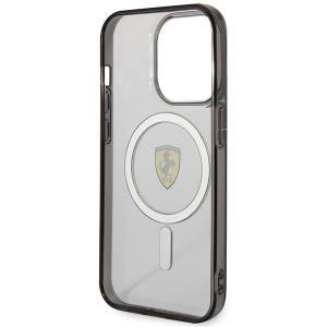 Оригинален твърд гръб FERRARI Outline MagSafe FEHMP14LURKT - iPhone 14 Pro прозрачен - Img 7