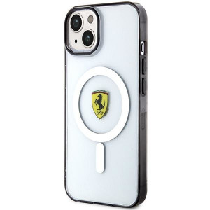 Оригинален твърд гръб FERRARI Outline MagSafe FEHMP14SURKT - iPhone 14 прозрачен - Img 2