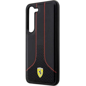 Оригинален твърд гръб FERRARI Perforated 296 P FEHCS23MPCSK - Samsung Galaxy S23+ черен - Img 6
