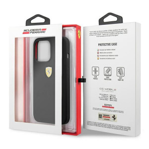 Оригинален твърд гръб FERRARI Silicone FESSIHCP13XBK - iPhone 13 Pro Max черен - Img 8