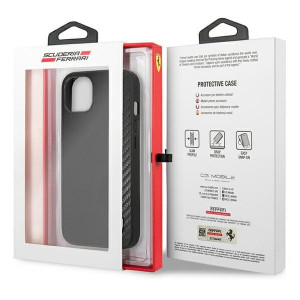 Оригинален твърд гръб FERRARI Track Carbon Stripe FESAXHCP13SBK - iPhone 13 mini черен - Img 8
