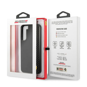 Оригинален твърд гръб FERRARI Track Carbon Stripe FESAXHCS22MBK - Samsung Galaxy S22+ черен - Img 8
