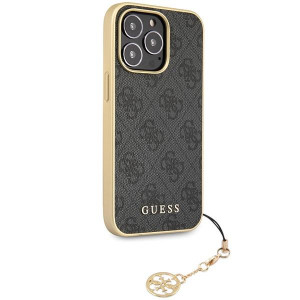 Оригинален твърд гръб GUESS 4G Charms GUHCP14LGF4GGR - iPhone 14 Pro сив - Img 4
