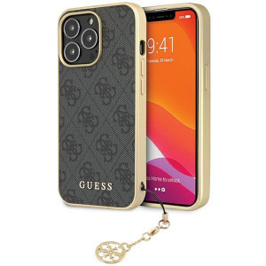 Оригинален твърд гръб GUESS 4G Charms GUHCP14XGF4GGR - iPhone 14 Pro Max сив - Img 1