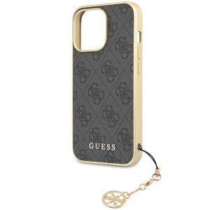 Оригинален твърд гръб GUESS 4G Charms GUHCP14XGF4GGR - iPhone 14 Pro Max сив - Img 6