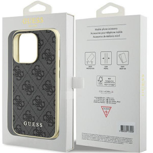 Оригинален твърд гръб GUESS 4G Charms GUHCP15LGF4GGR - iPhone 15 Pro сив - Img 8