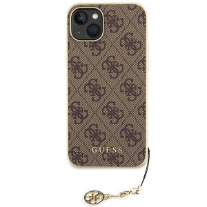 Оригинален твърд гръб GUESS 4G Charms GUHCP15MGF4GBR - iPhone 15 Plus кафяв - Img 3