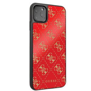 Оригинален твърд гръб GUESS 4G Double Layer Glitter - iPhone 11 Pro Max червен - Img 5