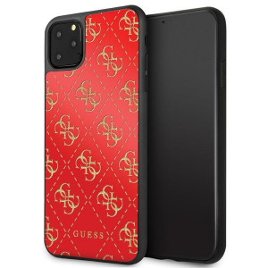 Оригинален твърд гръб GUESS 4G Double Layer Glitter - iPhone 11 Pro Max червен - Img 9