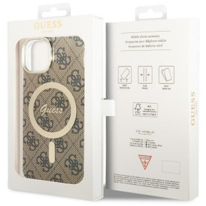 Оригинален твърд гръб GUESS 4G GUHMP14MH4STW - iPhone 14 Plus кафяв - Img 7